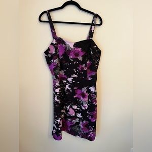 Lane Bryant purple floral print dress